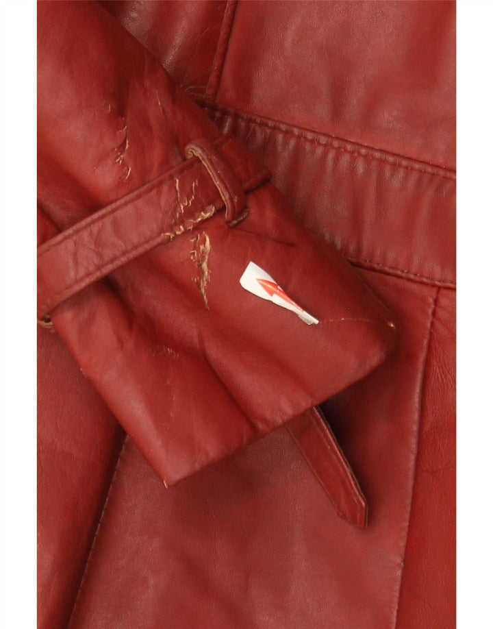 Manta de piele Opera pentru femei UK 10 Small Burgundy Classic
