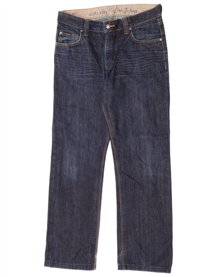 Blugi drepti pentru femei Calvin Klein W33 L31 bleumarin