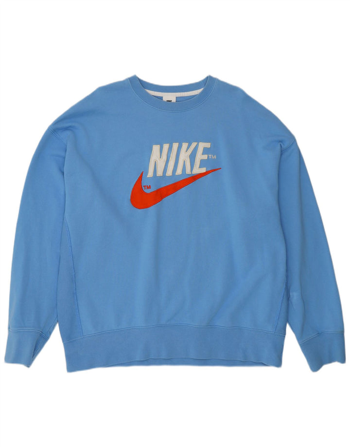 Pulover grafic pentru bărbați NIKE, XL, bumbac, albastru