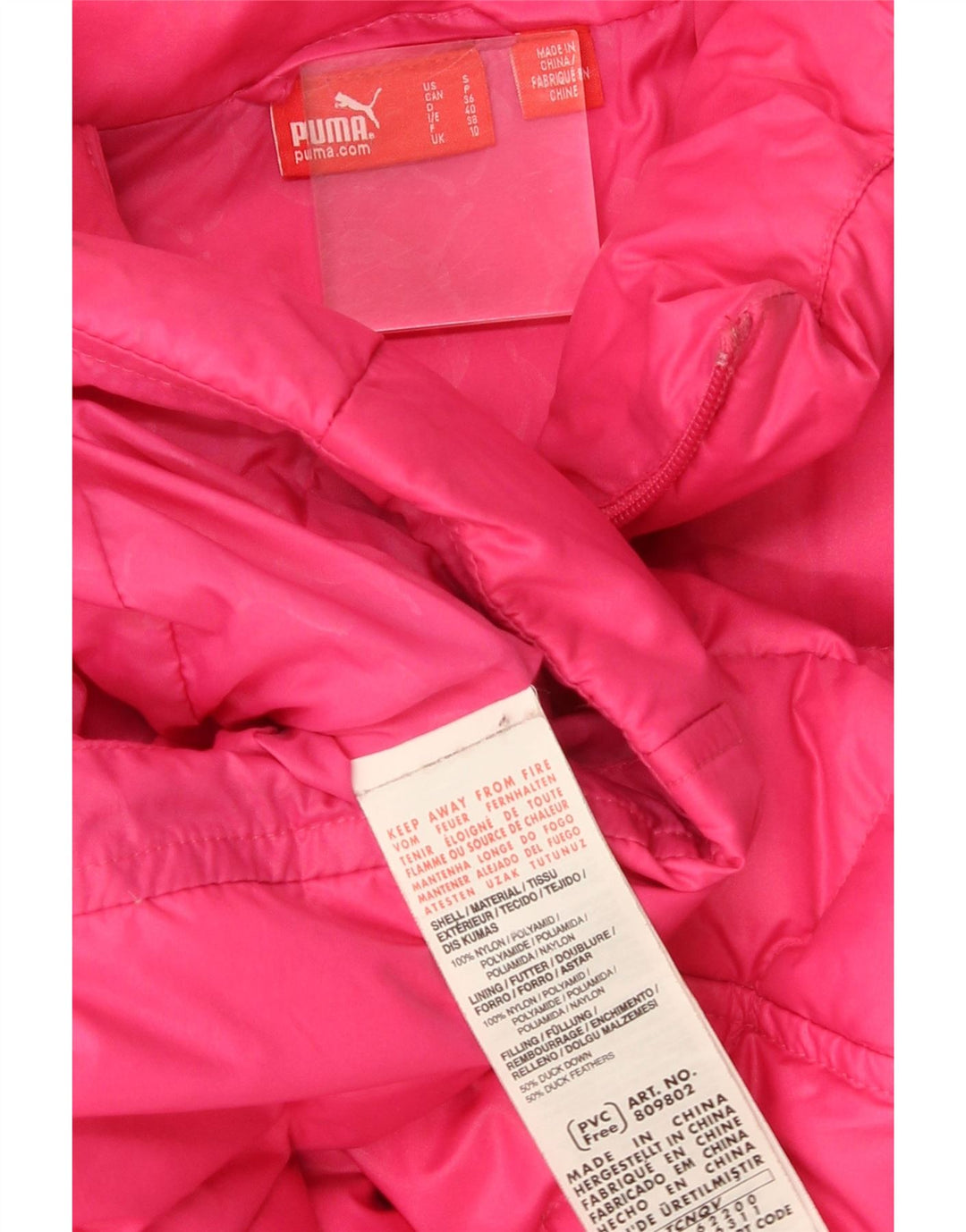 Gilet căptușit pentru femei Puma UK 10 Small Pink Nylon