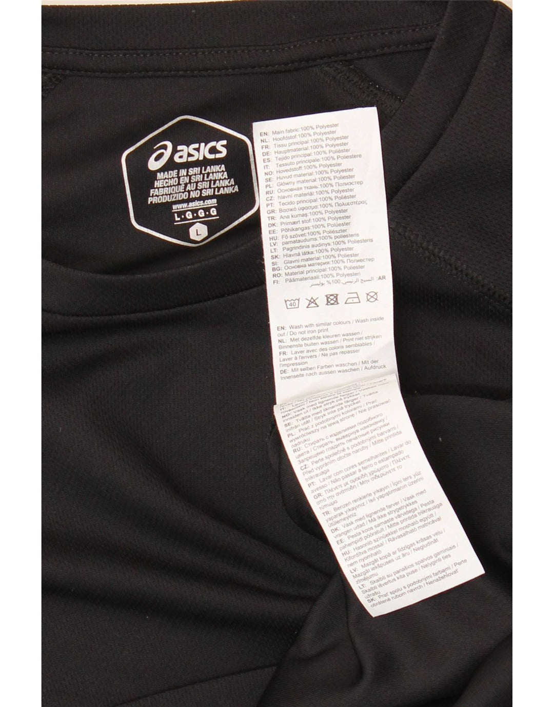 Tricou Asics pentru bărbați Top mare poliester negru