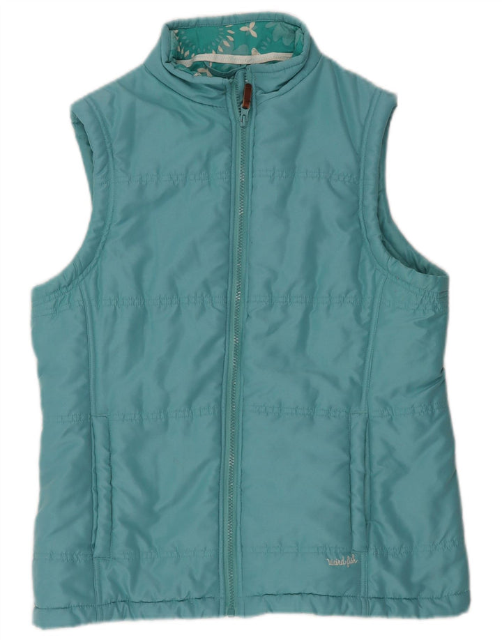WEIRD FISH Gilet căptușit pentru femei UK 14 Poliester turcoaz mare