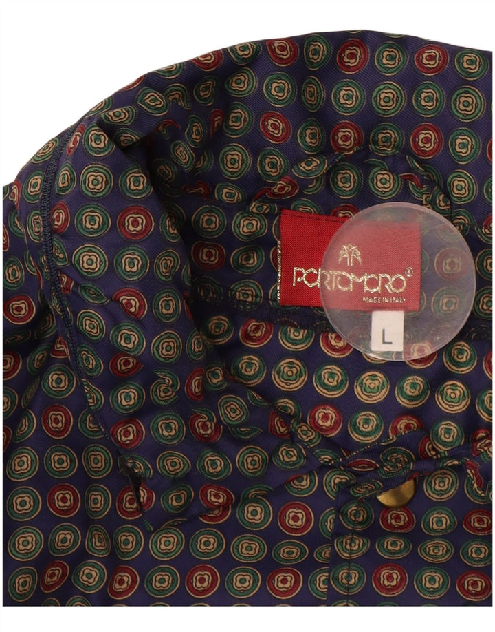 Jachetă bomber supradimensionată pentru bărbați VINTAGE UK 40 mare cu buline albastre