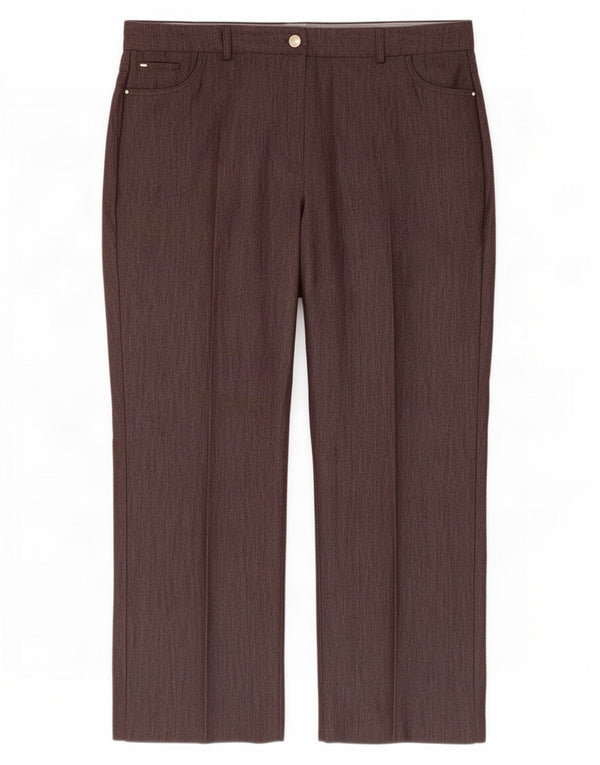 Pantaloni casual drepti pentru femei Marks & Spencer UK 18 XL W38 L27 Maro