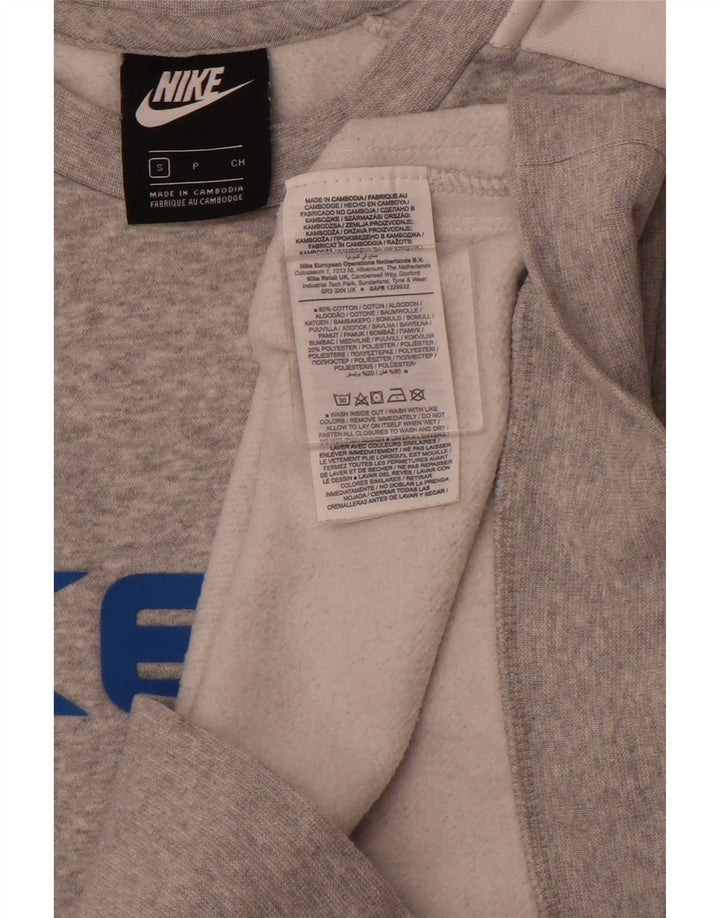 Hanorac grafic pentru bărbați NIKE Pulover mic, gri, bumbac color bloc