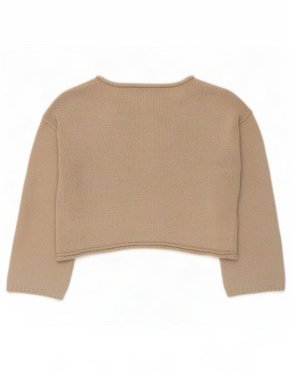 Pulover cardigan supradimensionat pentru femei Zara UK 10 mic, bej, bumbac