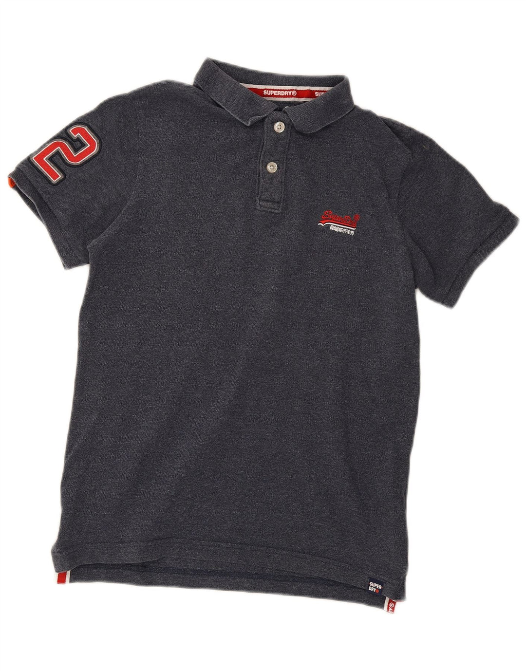 Tricou polo cu grafică pentru bărbați Superdry, mare, albastru, bumbac