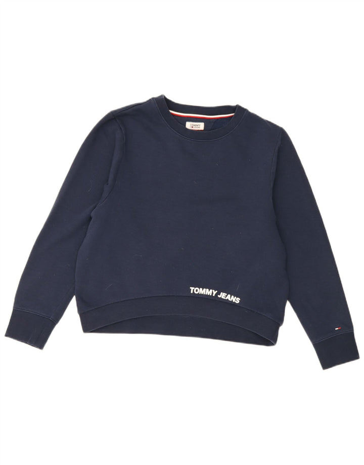 Pulover supradimensionat pentru femei Tommy Hilfiger UK 10 Mic bleumarin