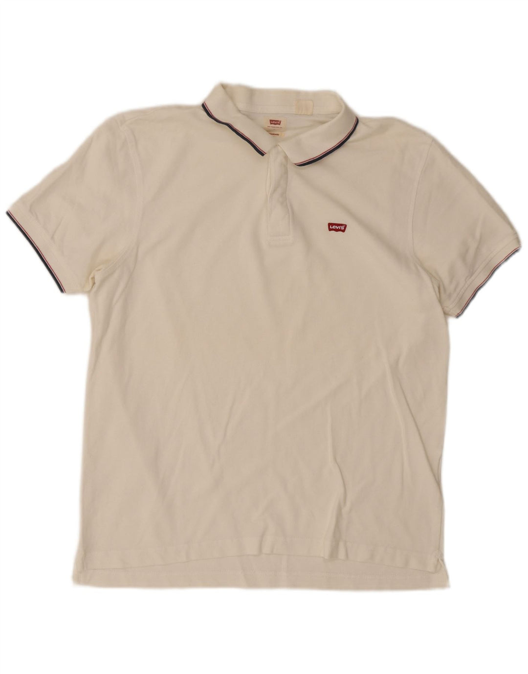 Tricou polo standard pentru bărbați Levi's, mare, alb