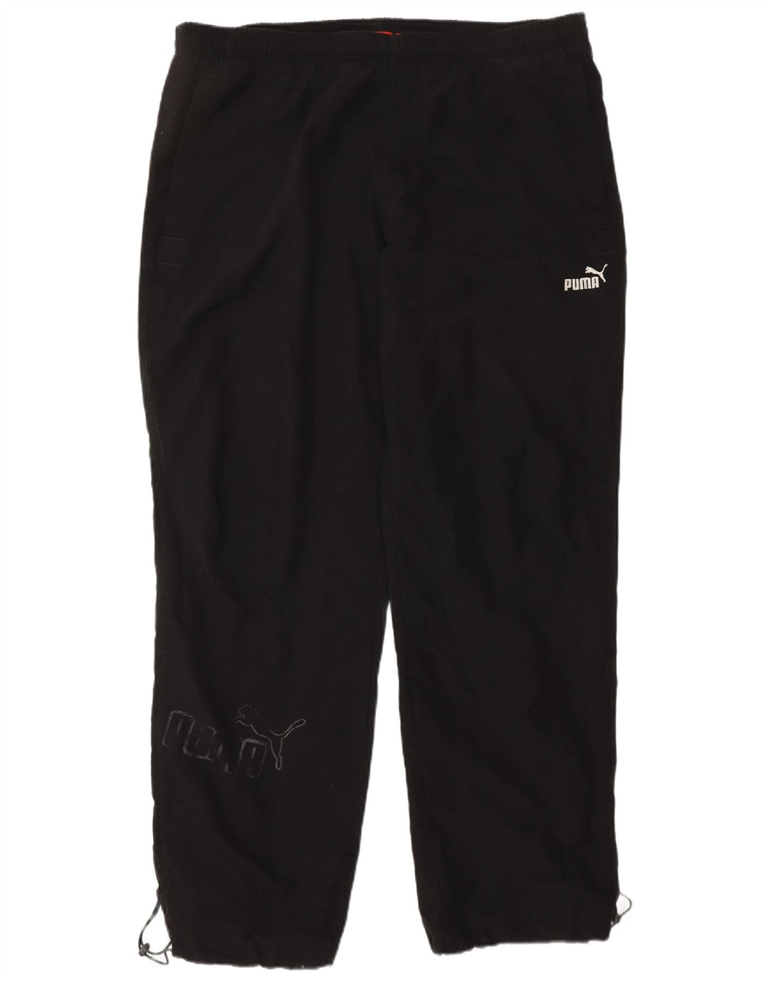 Pantaloni de trening grafic PUMA pentru bărbați, mari, negru, sport din poliester