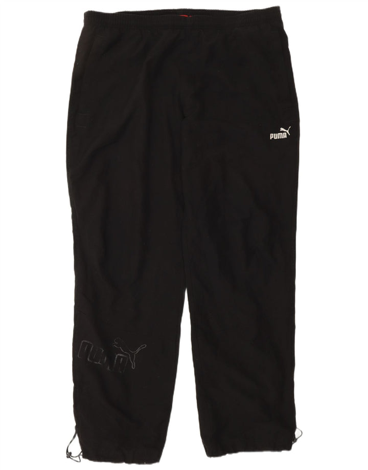 Pantaloni de trening grafic PUMA pentru bărbați, mari, negru, sport din poliester