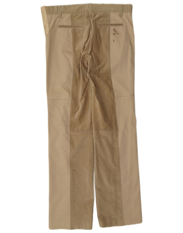 Pantaloni drepti din velur pentru femei Iceberg IT 40 Small W32 L32 Bej Bumbac