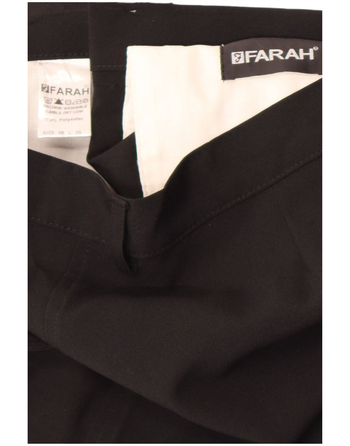 Farah Pantaloni casual drepti pentru bărbați W38 L29 Poliester negru