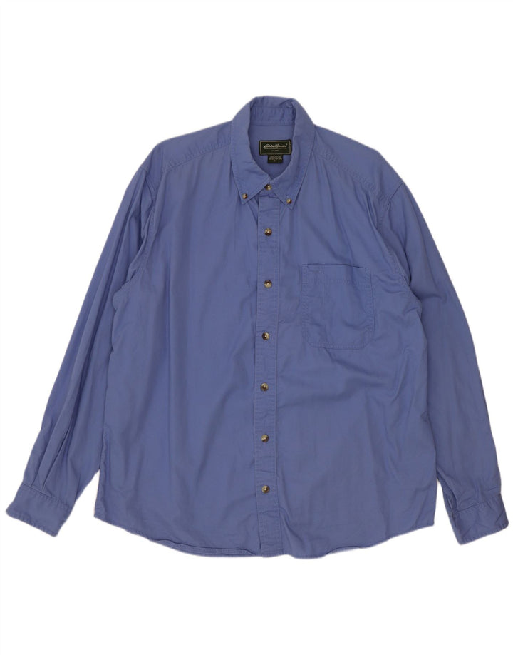 Cămașă pentru bărbați Eddie Bauer, mare, albastru, bumbac