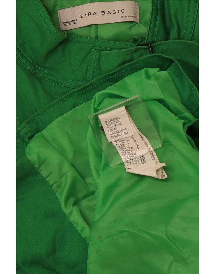 Jachetă ZARA pentru femei, UK 18, verde, bumbac