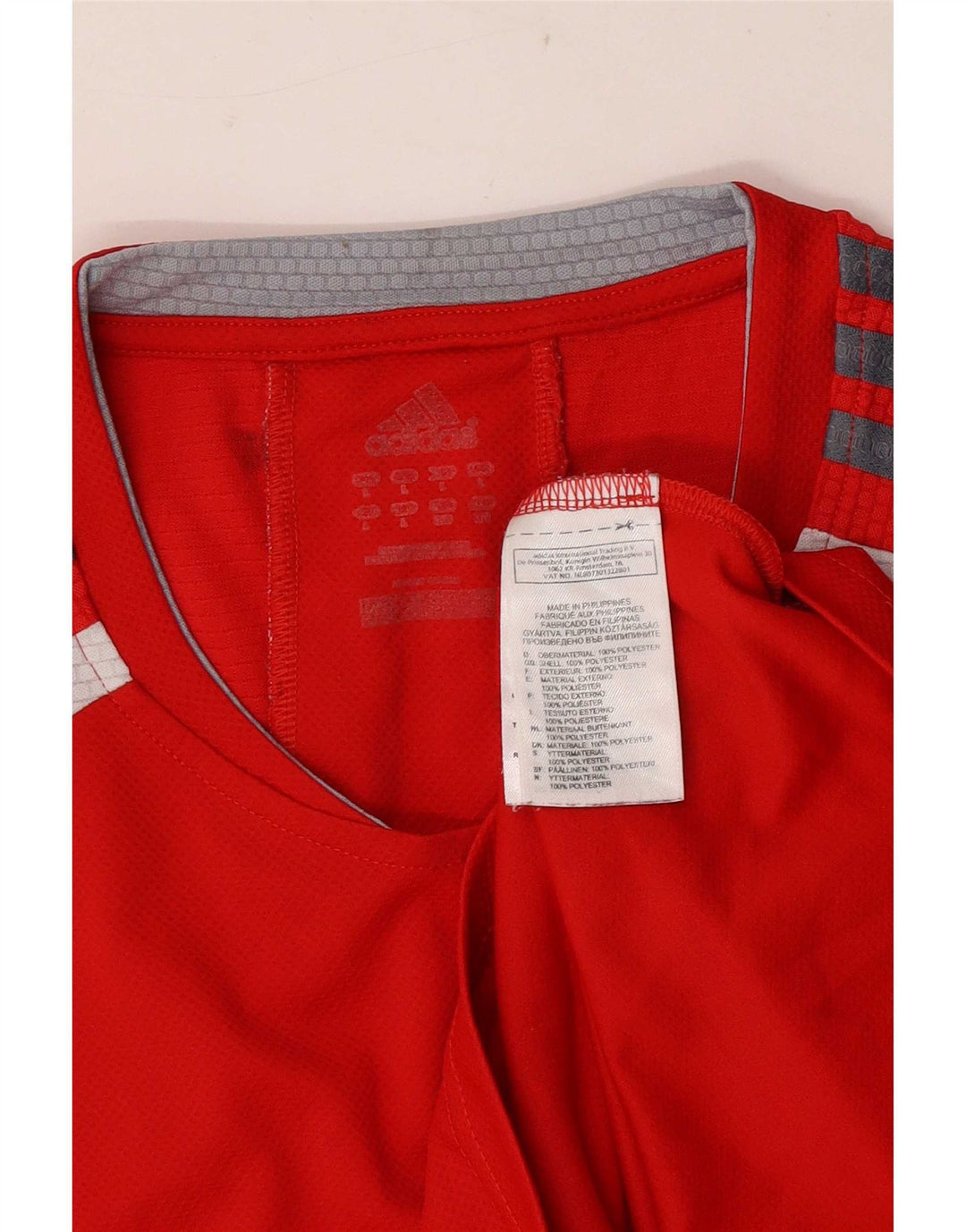 Tricou obișnuit cu mânecă scurtă Adidas pentru bărbați Top mare roșu colorblock