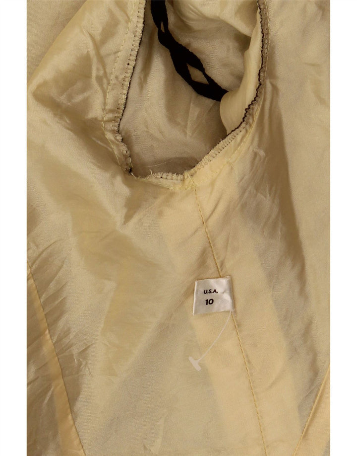 Jachetă Bolero deschisă pentru femei VINTAGE US 10 Large Gold Chevron