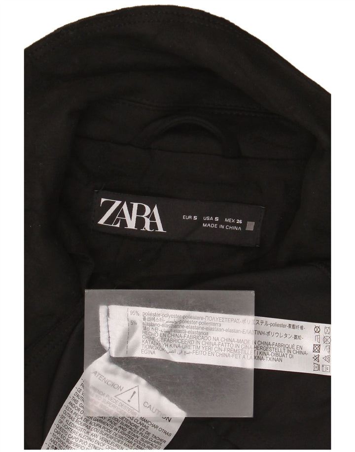 Gilet cu paragate dublu pentru femei Zara UK 10 Poliester negru mic