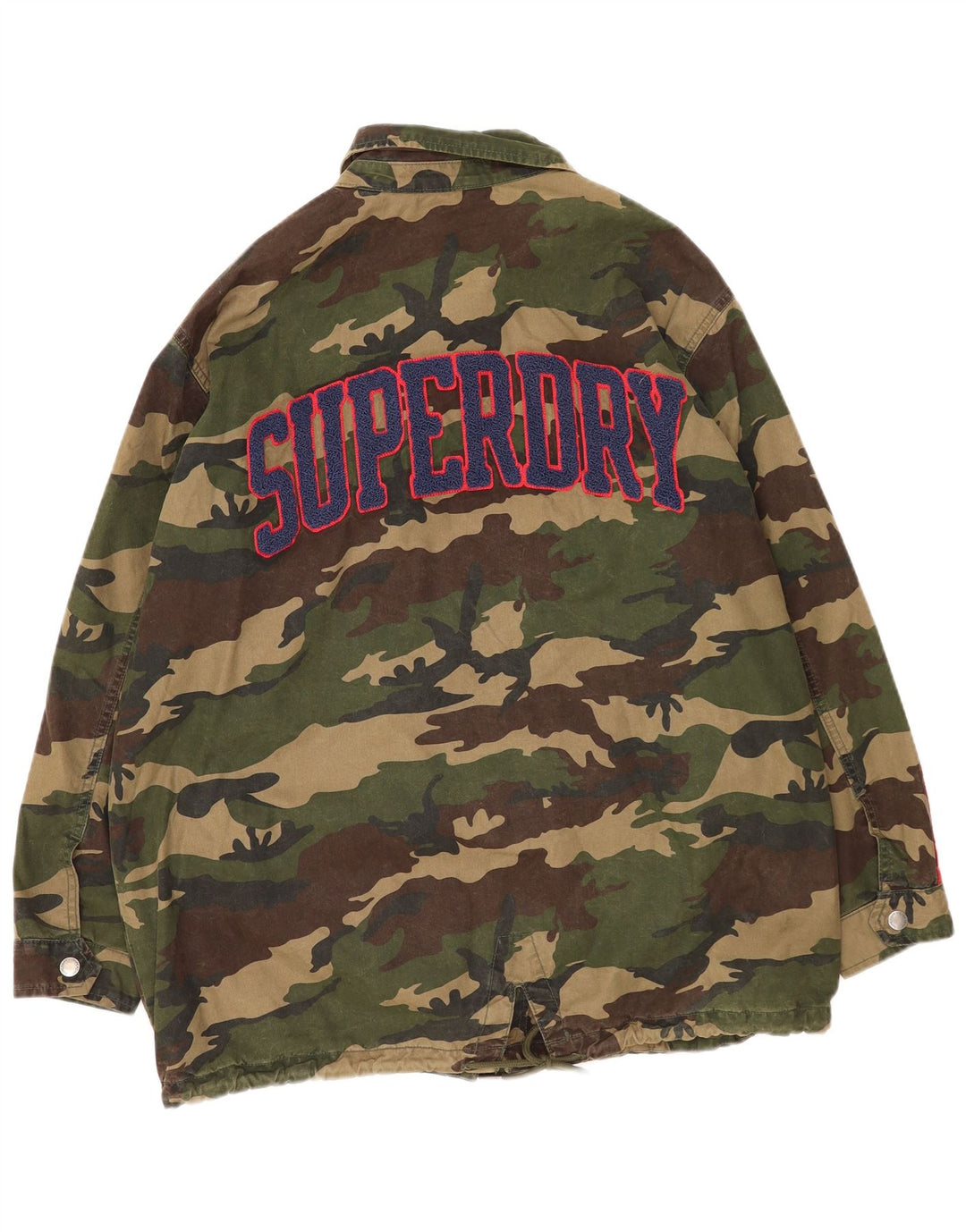 Jachetă Superdry pentru femei Graphic Utility UK 14, mare, kaki, camuflaj