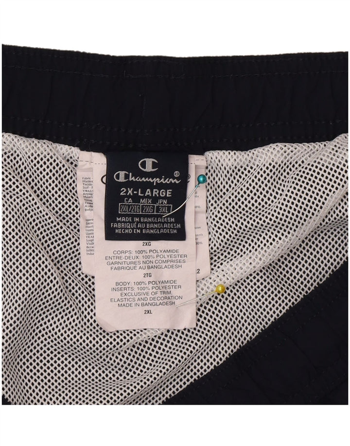 Pantaloni scurți de înot Champion pentru bărbați, 2XL, poliester color block, albastru bleumarin