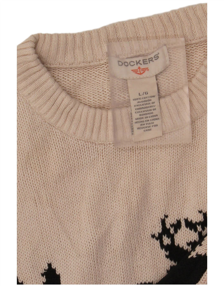 Dockers Vest pentru bărbați Tank Top mare roșu Fair Isle Cotton