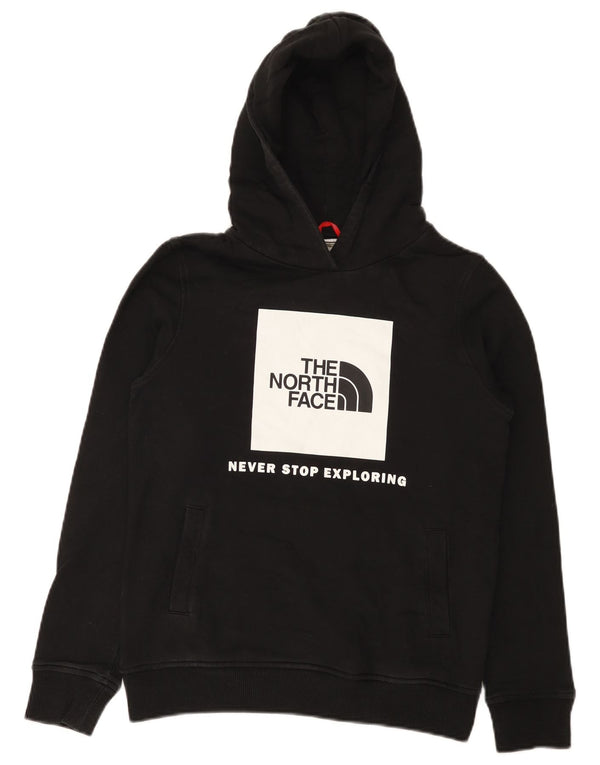 The North Face Boys Graphic Hoodie Jumper 14-15 ani XL bumbac negru