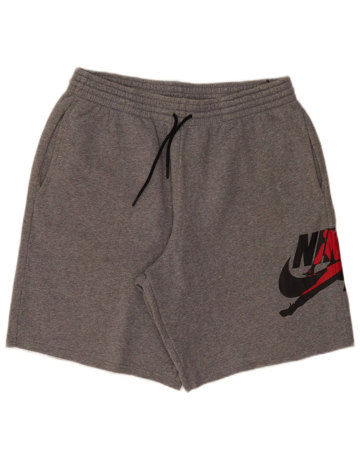 Pantaloni scurți sport grafic Jordan pentru bărbați, mari, gri, bumbac