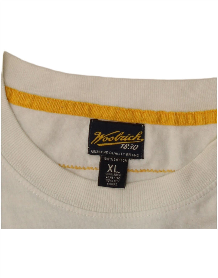 Tricou grafic pentru bărbați Woolrich Top XL Bumbac alb