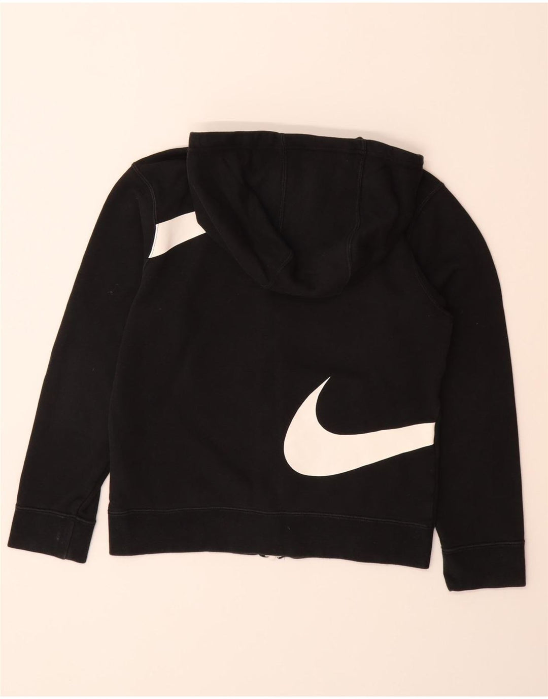 Pulover NIKE pentru băieți Swoosh Graphic, cu fermoar, 10-11 ani, mediu negru