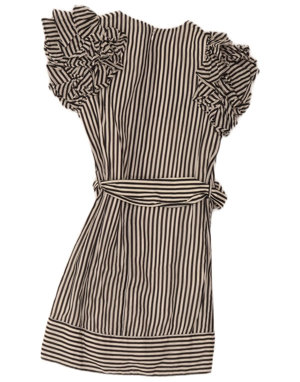 Rochie tunică French Connection pentru femei UK 8, bumbac cu dungi negre mici