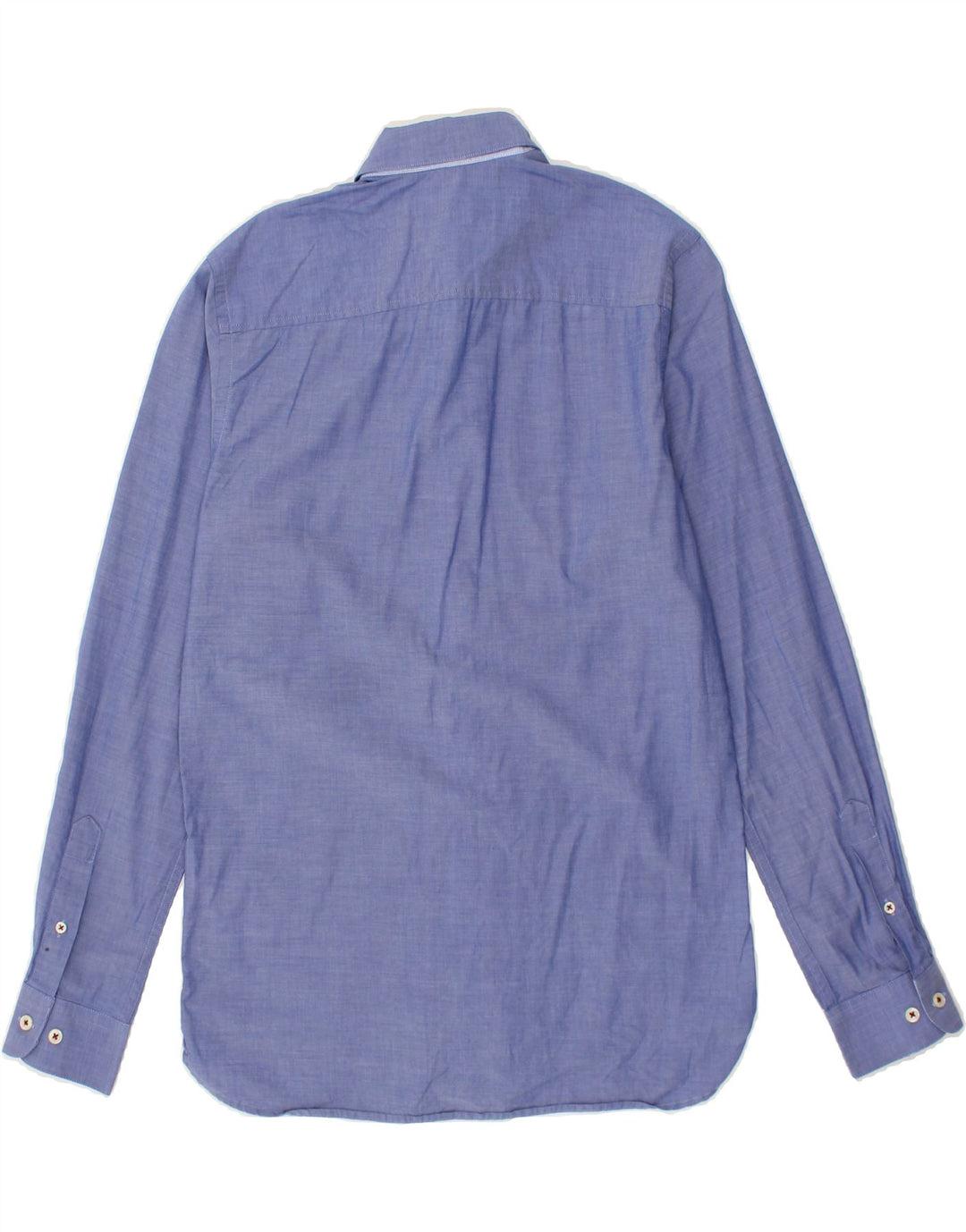 JACK & JONES Mens Tailored Fit Shirt Small Blue Cotton Vintage Jack & Jones and Second-Hand Jack & Jones from Messina Hembry 