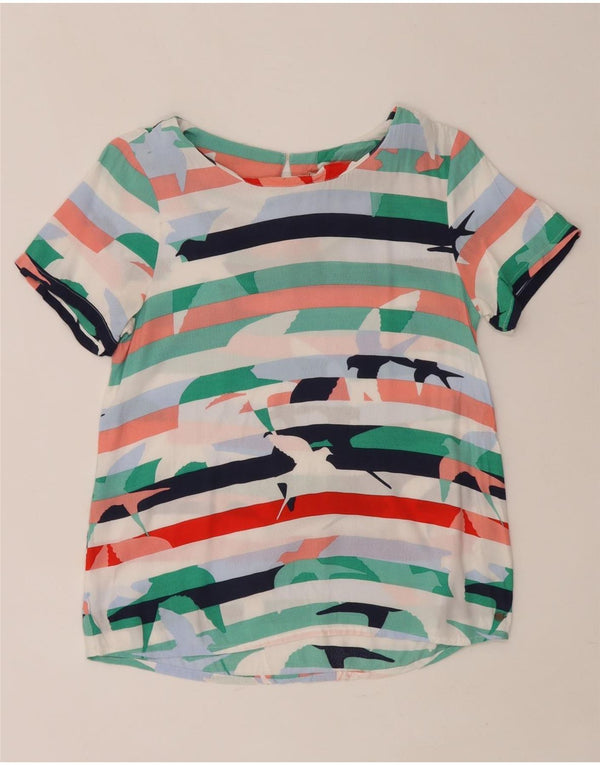 WHITE STUFF Bluză cu grafică pentru femei Top UK 12 Medium, multicolore, cu dungi