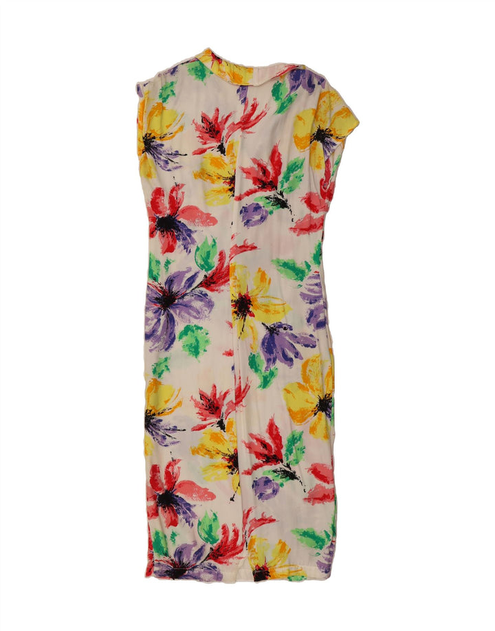 VINTAGE Womens Shift Dress UK 10 Small Multicoloured Floral Vintage Vintage and Second-Hand Vintage from Messina Hembry 