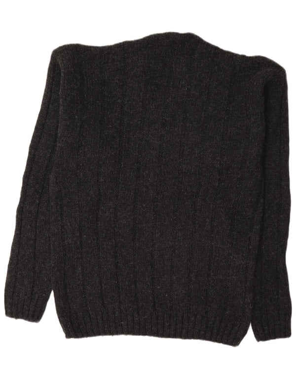 Ciao Pulover cu decolteu în V pentru bărbați, XL, lână nouă Fair Isle, negru