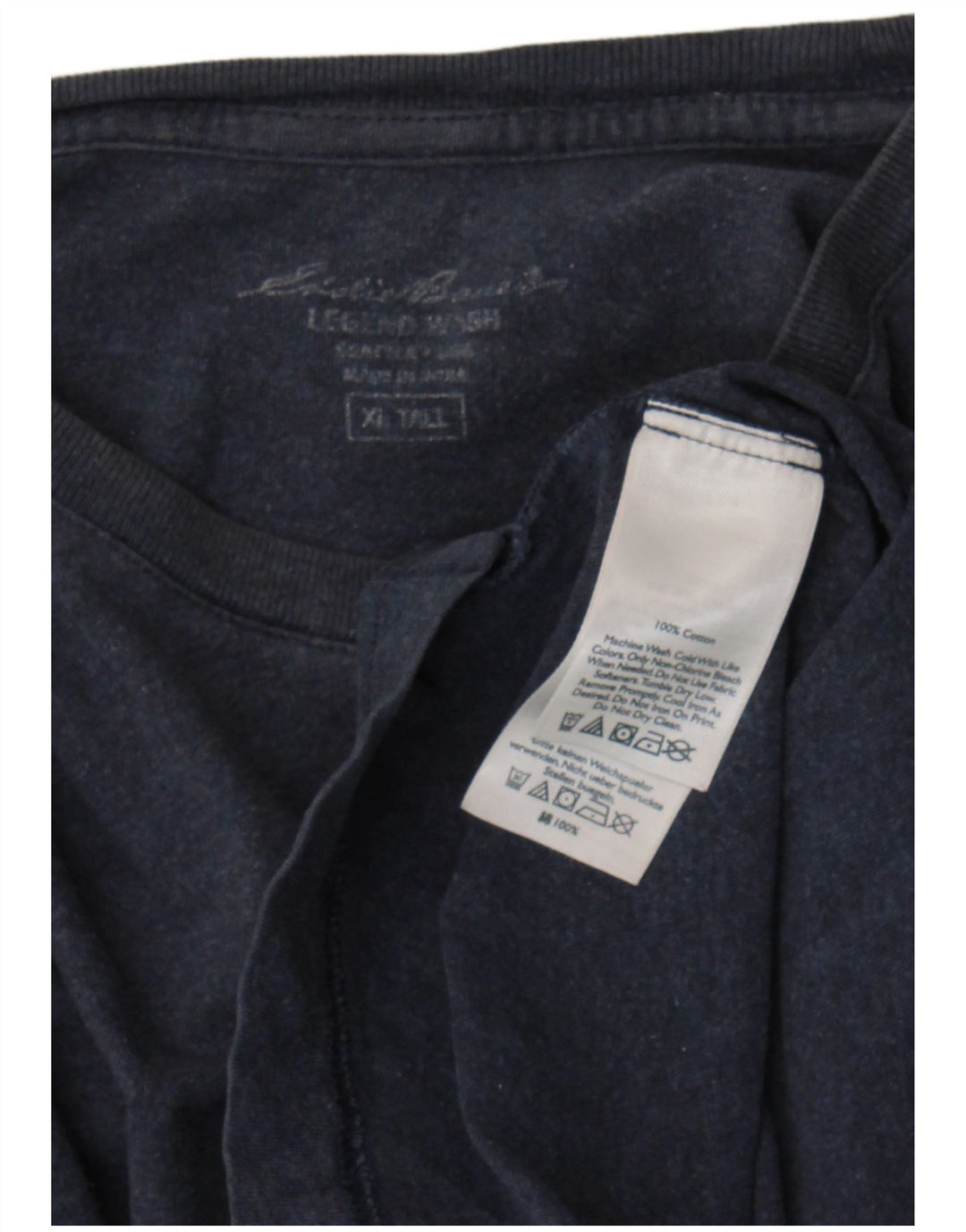Eddie Bauer pentru bărbați cu mânecă lungă, XL bleumarin, bumbac