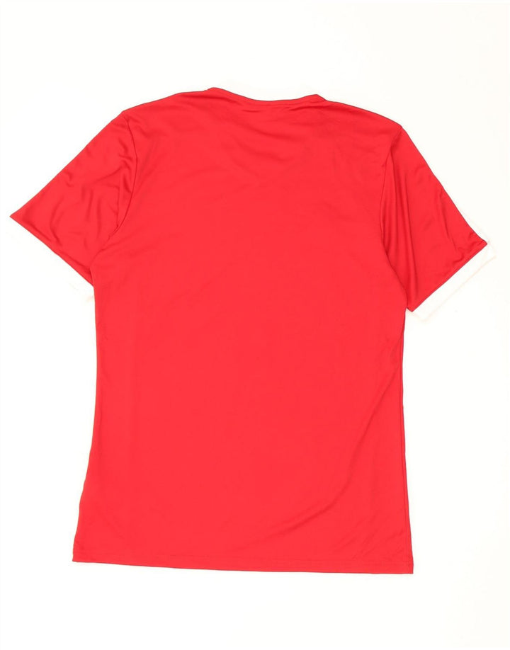 Tricou Adidas Climalite pentru bărbați Top Mediu Roșu Colorblock Poliester