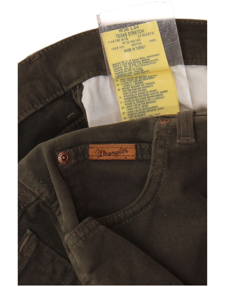 WRANGLER Pantaloni casual drepti pentru bărbați Texas Stretch W36 L34 bumbac maro