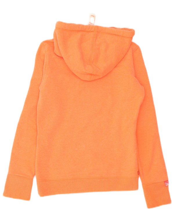 Pulover Superdry pentru damă, cu grafică, UK 6 XS, bumbac portocaliu