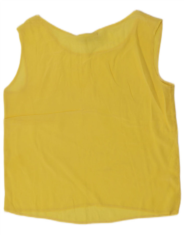 Bluză fără mâneci Crop Vintage pentru femei IT 42 Acetat galben mediu