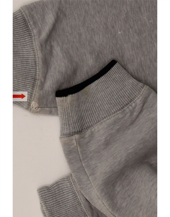 ARMANI JEANS Womens Sweatshirt Jumper UK 14 Medium Grey Cotton