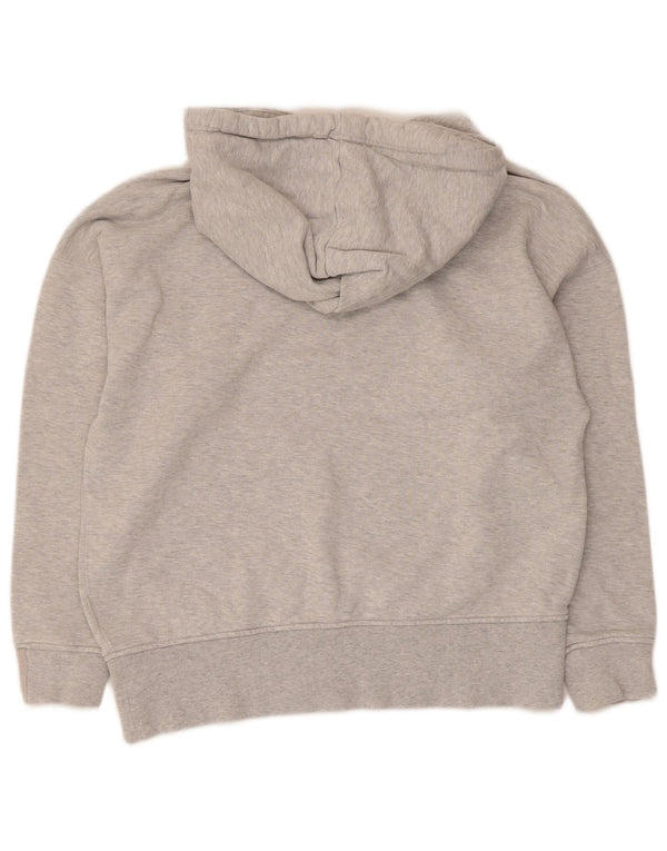Pulover supradimensionat cu glugă Adidas pentru femei UK 4 XS, bumbac cu pete gri