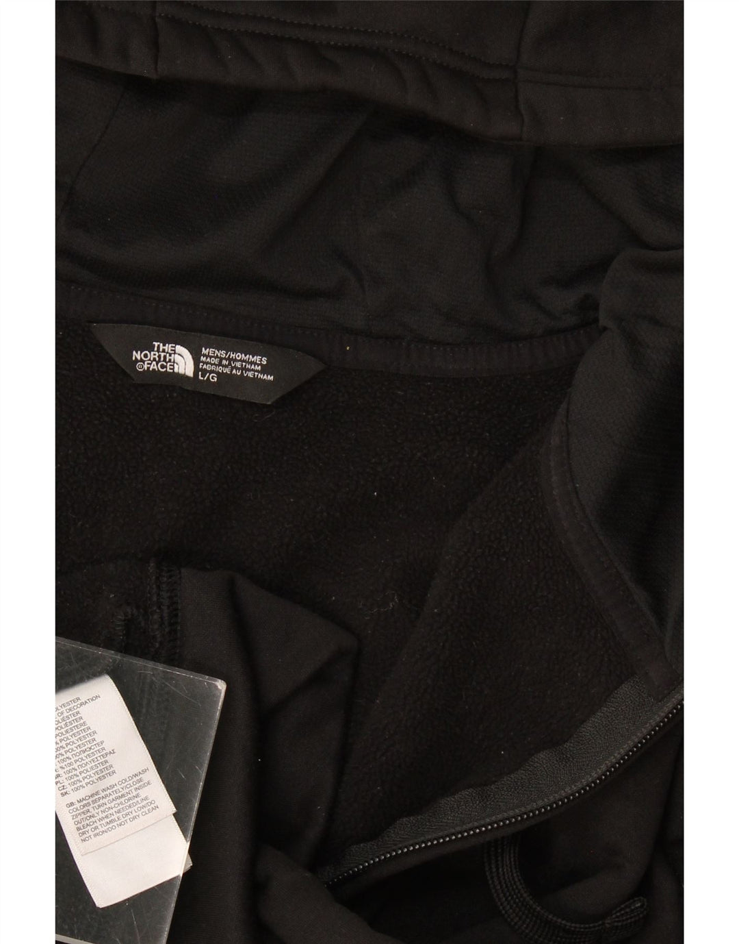 Pulover The North Face pentru bărbați, cu fermoar, poliester mare, negru