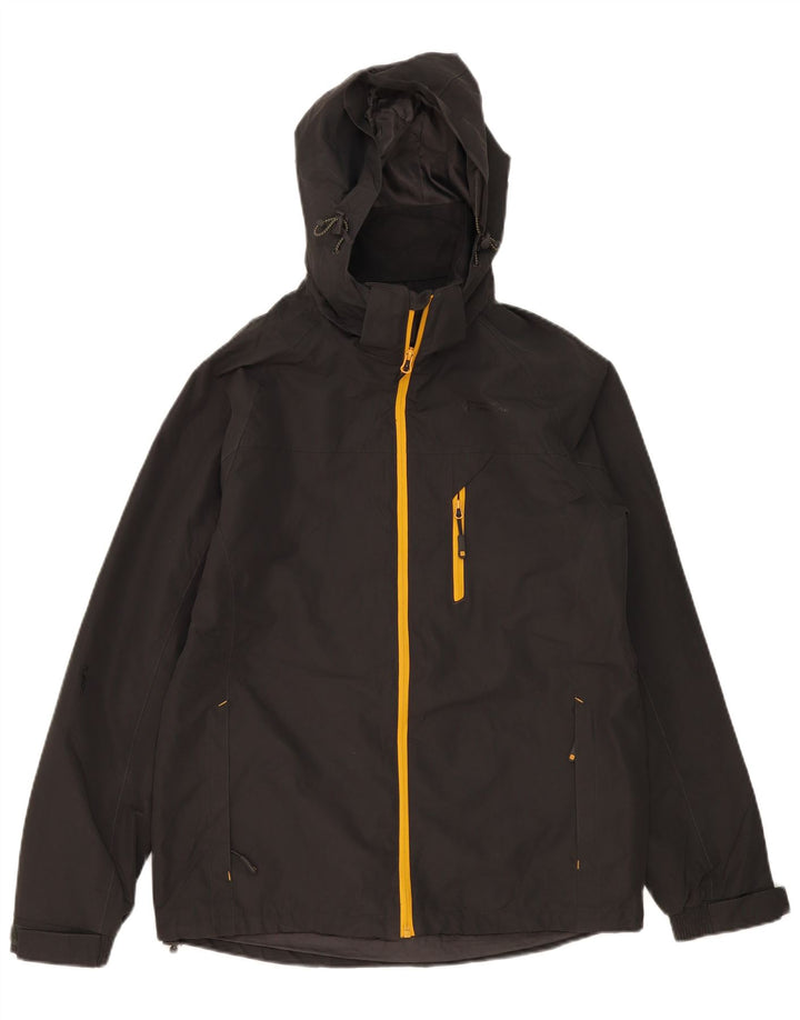 Jachetă de ploaie cu glugă pentru bărbați Mountain Warehouse UK 36 Poliester negru mic