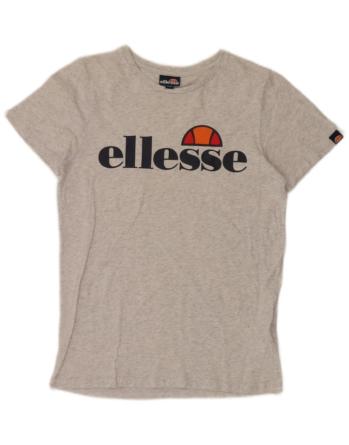 Tricou cu grafic pentru fete ELLESSE Top 12-13 ani bumbac cu pete gri
