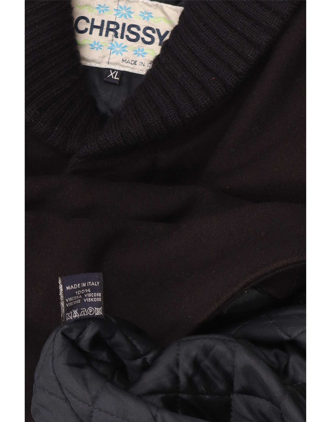 Pardesiu vintage pentru bărbați UK 42 XL, viscoză neagră