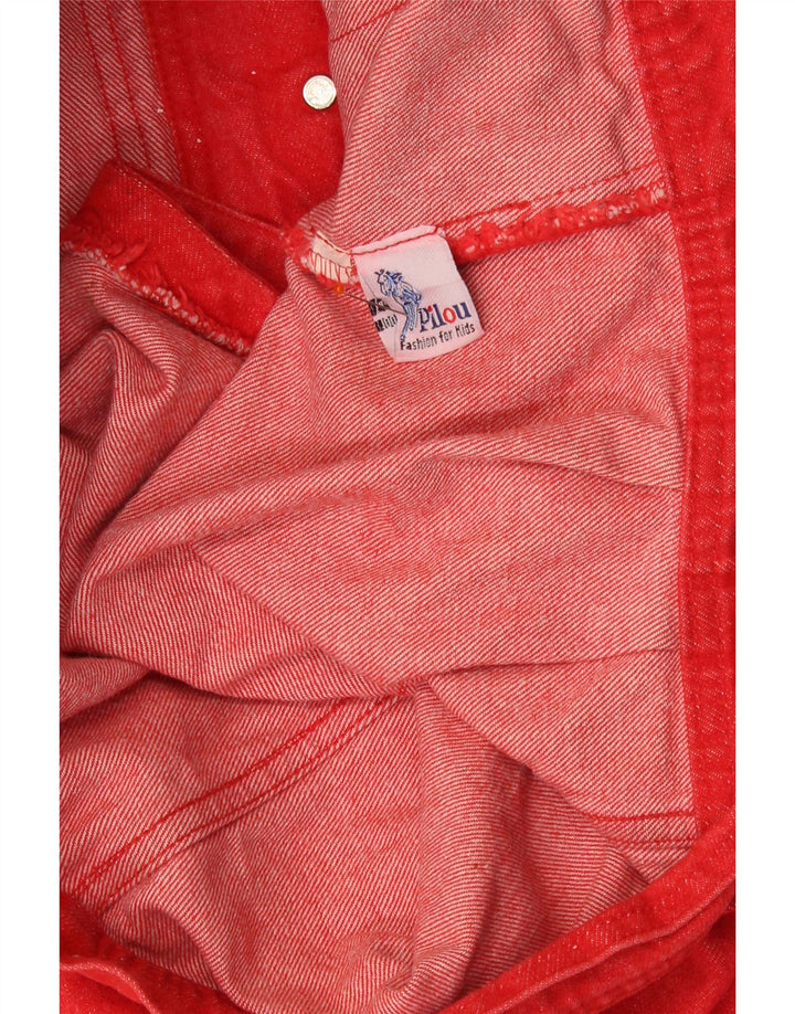 Gilet Băieți Vintage Denim 15-16 Ani Bumbac Roșu