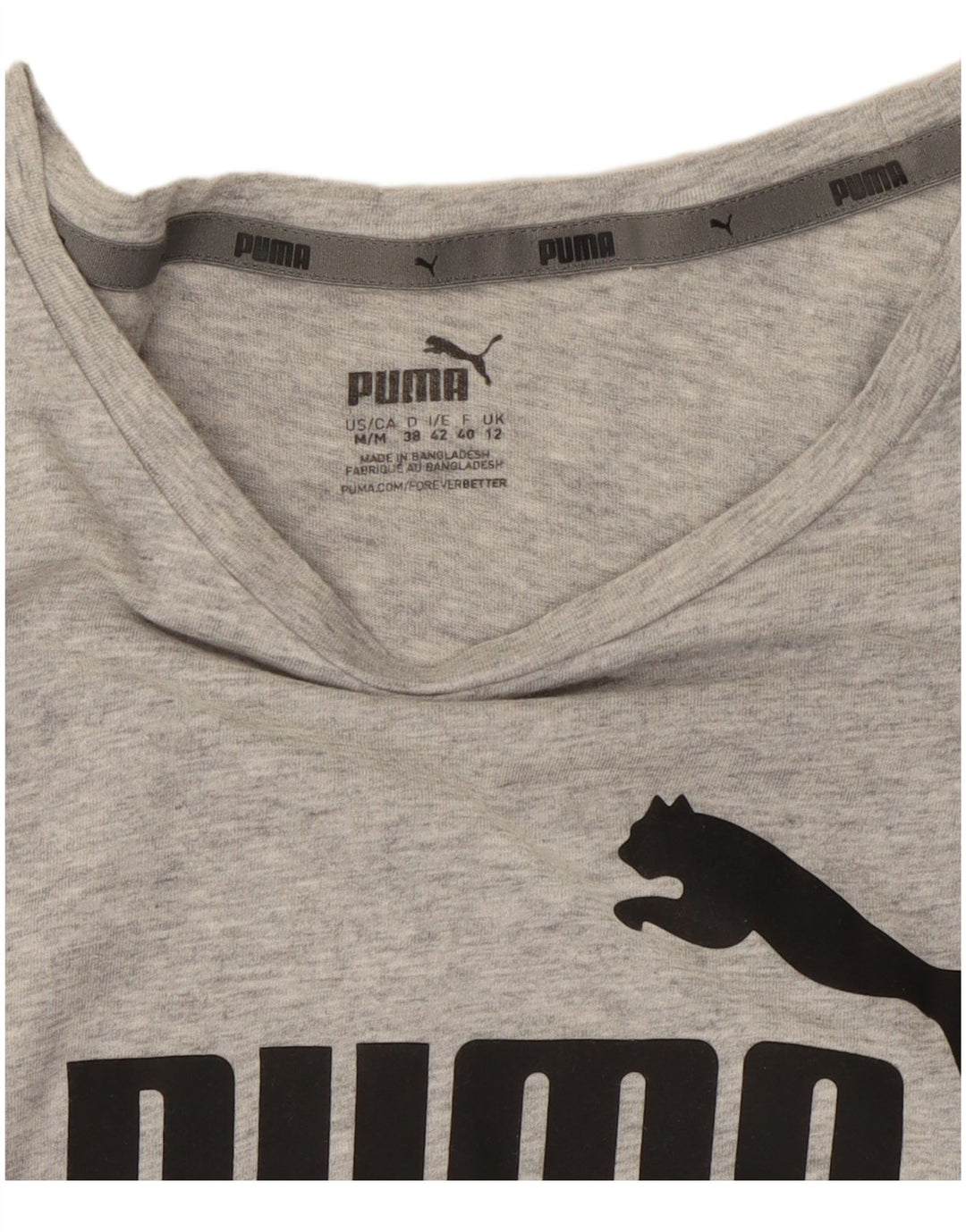Tricou grafic PUMA pentru femei Top UK 12 Medium Grey Flecked