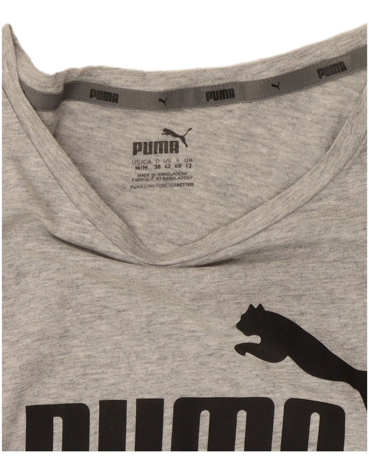 Tricou grafic PUMA pentru femei Top UK 12 Medium Grey Flecked