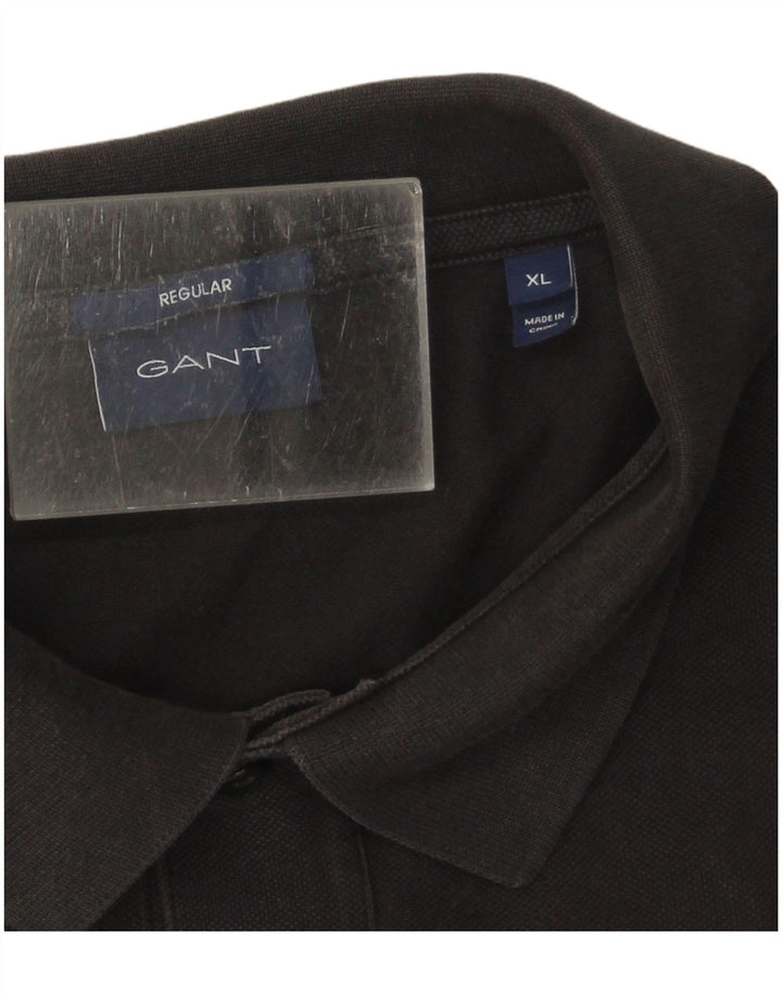 Cămașă polo obișnuită Gant pentru bărbați, bumbac gri XL