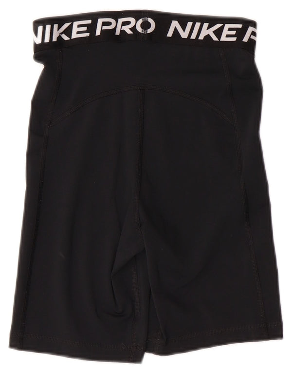 Pantaloni scurti sport NIKE Dri Fit Graphic pentru femei UK 4 XS poliester negru